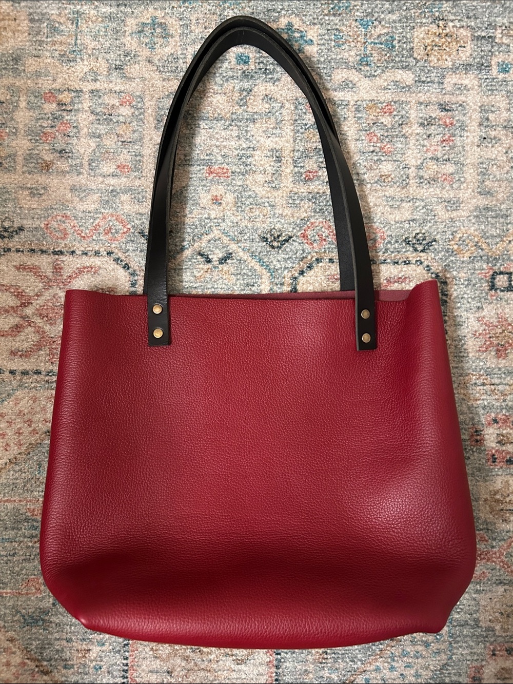 Portland Leather Burgundy Tote Medium